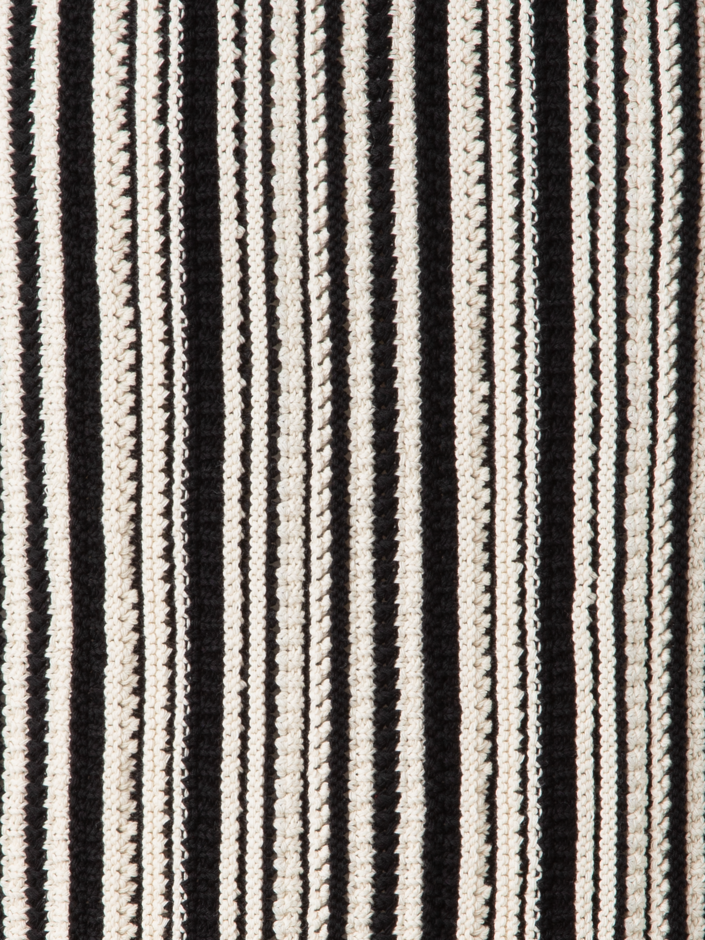 Designer Cropped Chunky Knit Top aus Baumwolle - Schwarz - Bunt - Beige