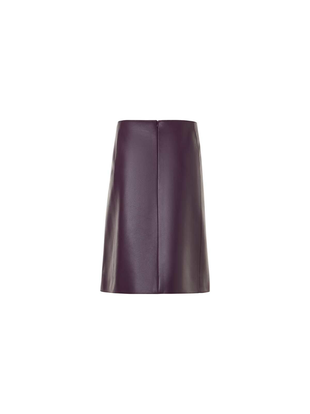 Designer A-Linien-Rock aus Nappaleder - Violett