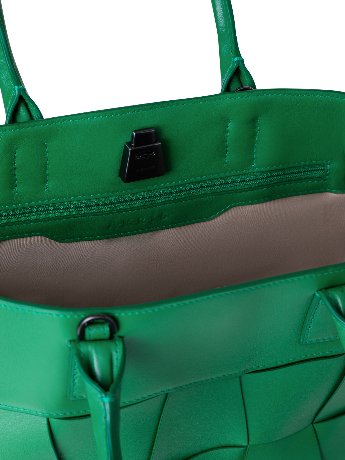 Designer Ai Small Top Handle Tote - Grün