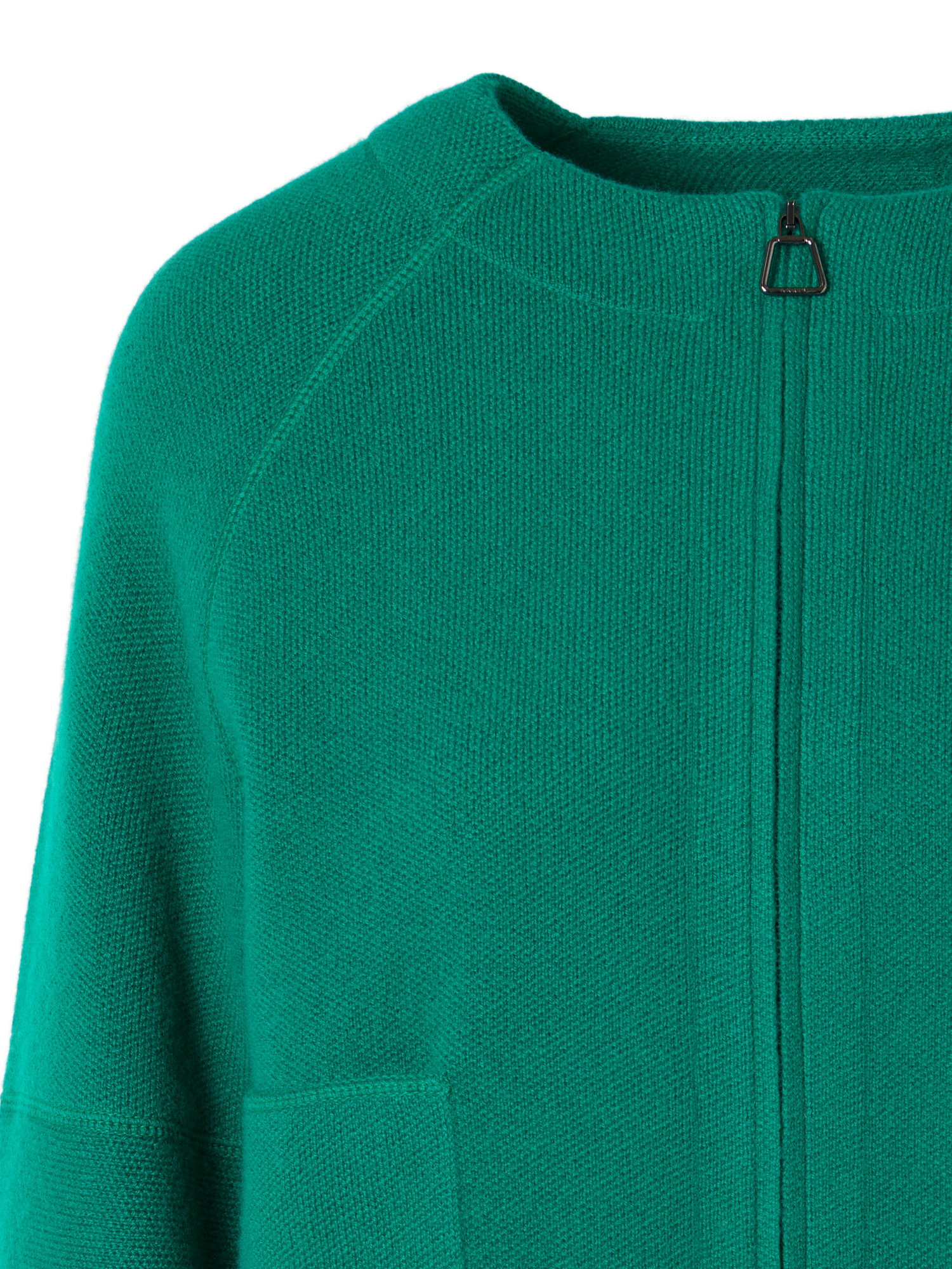 Designer Strickjacke aus Kaschmir-Piqué - Grün