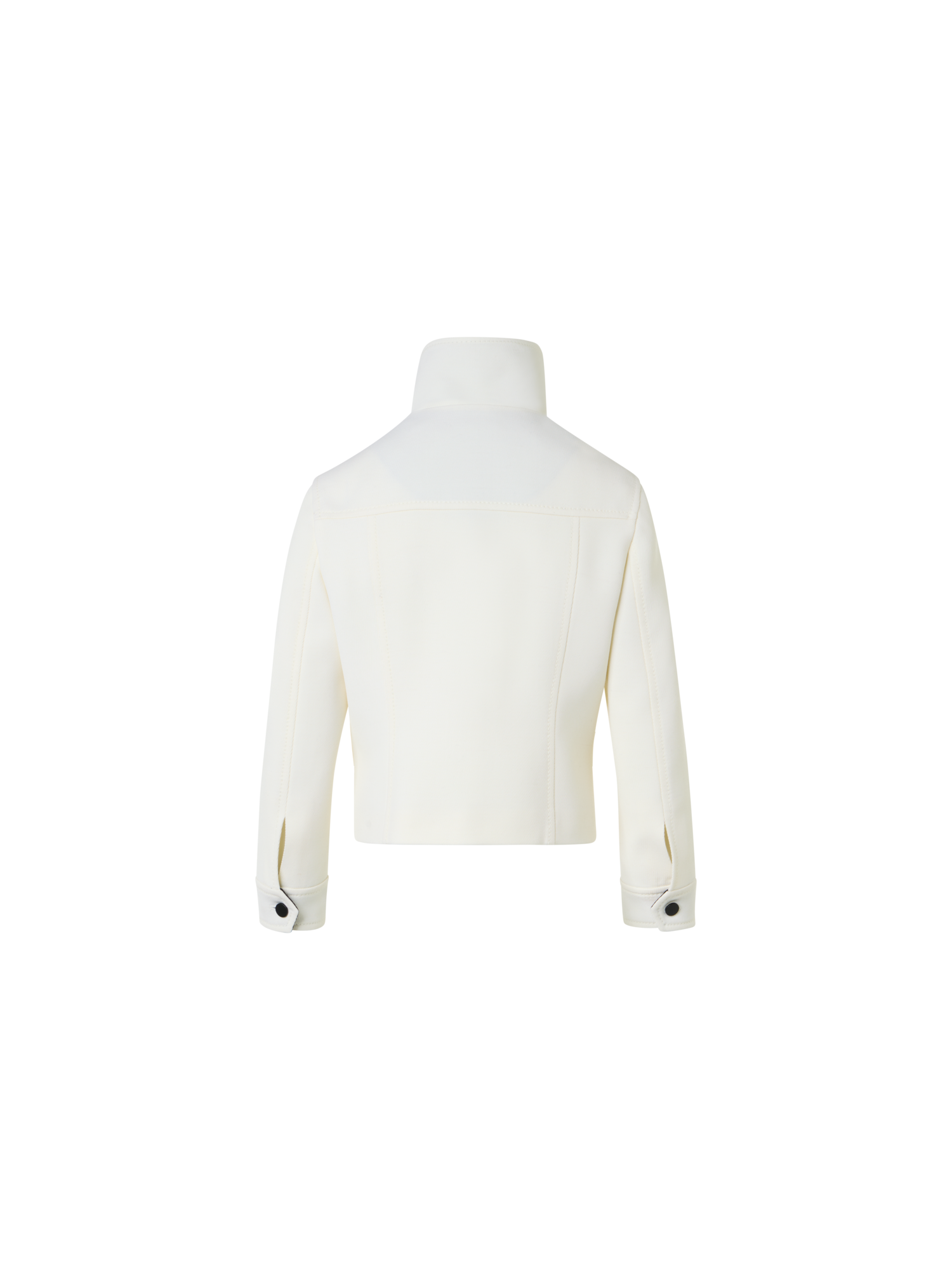 Designer Jacke aus kontrastierendem Woll-Trikotin - Bunt - Ecru