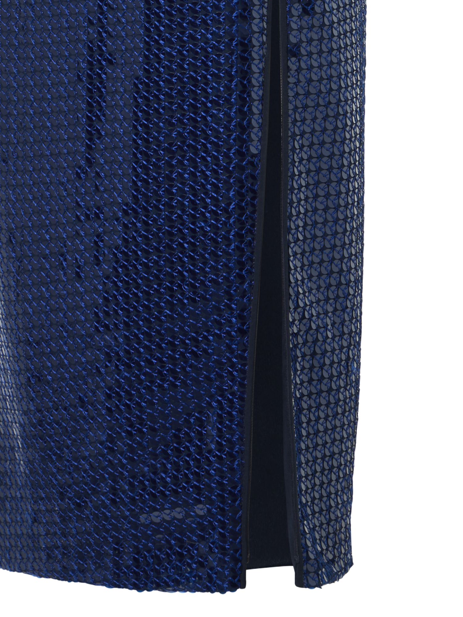 Designer Doubleface-Etuikleid aus Wollstretch - Dunkelblau - Blau