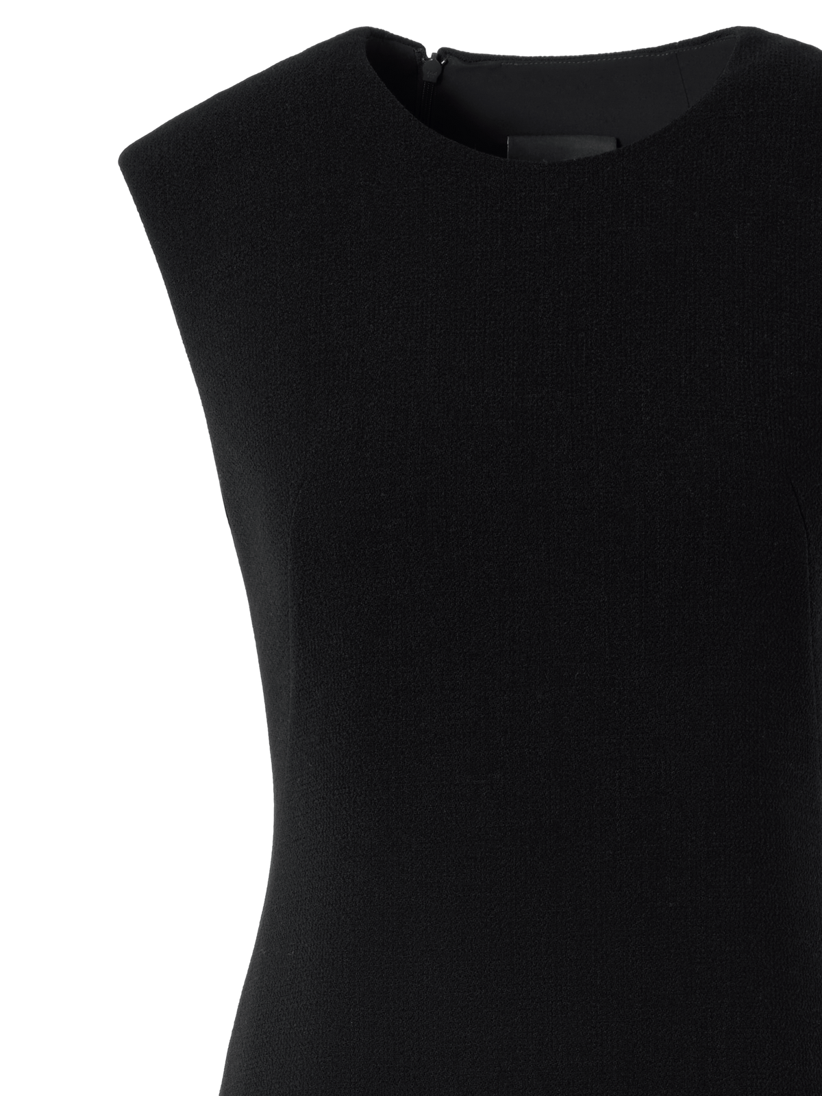 Designer Etuikleid aus Woll-Crêpe-Double-Face - Schwarz
