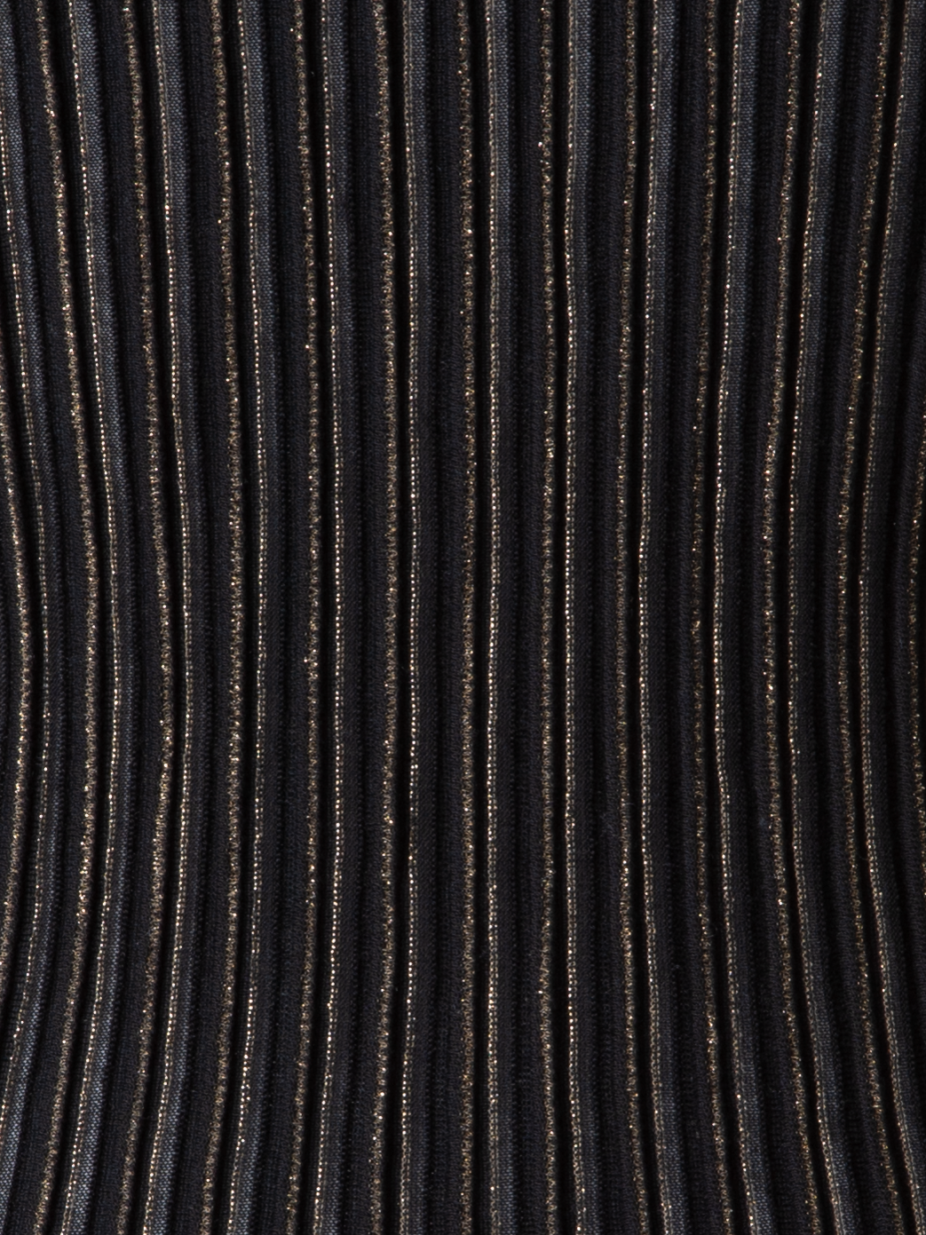 Designer Woll-Seiden-Pullover mit Lurex-Streifen - Schwarz - Bunt - Gold