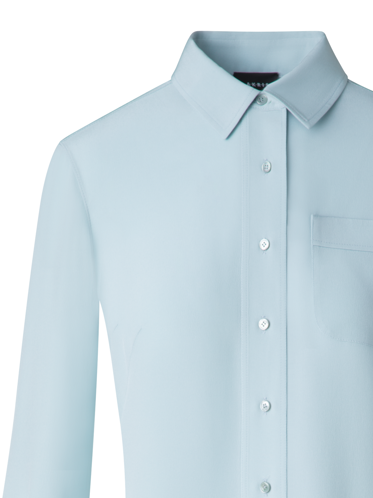 Designer Taillierte Seidenbluse - Blau