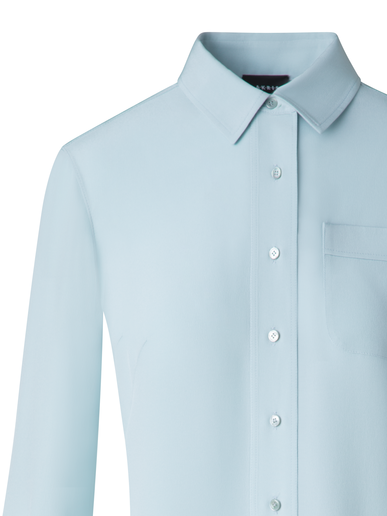 Designer Taillierte Seidenbluse - Blau