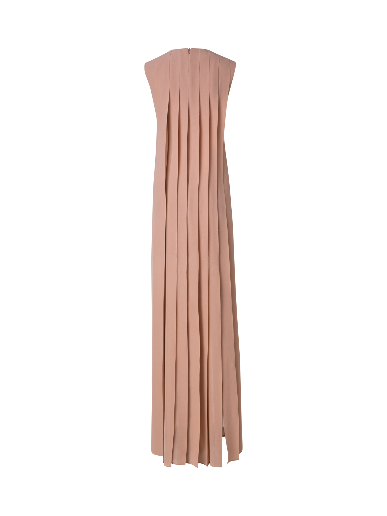 Designer Seidenkleid mit Regenbogen-Plisseefalten - Bunt