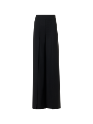 Designer Fellia fliessende weite Hose mit Schlitz - Schwarz