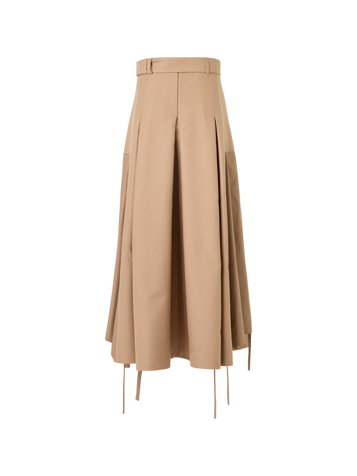 Designer Bleistiftrock aus Baumwoll-Doubleface - Beige