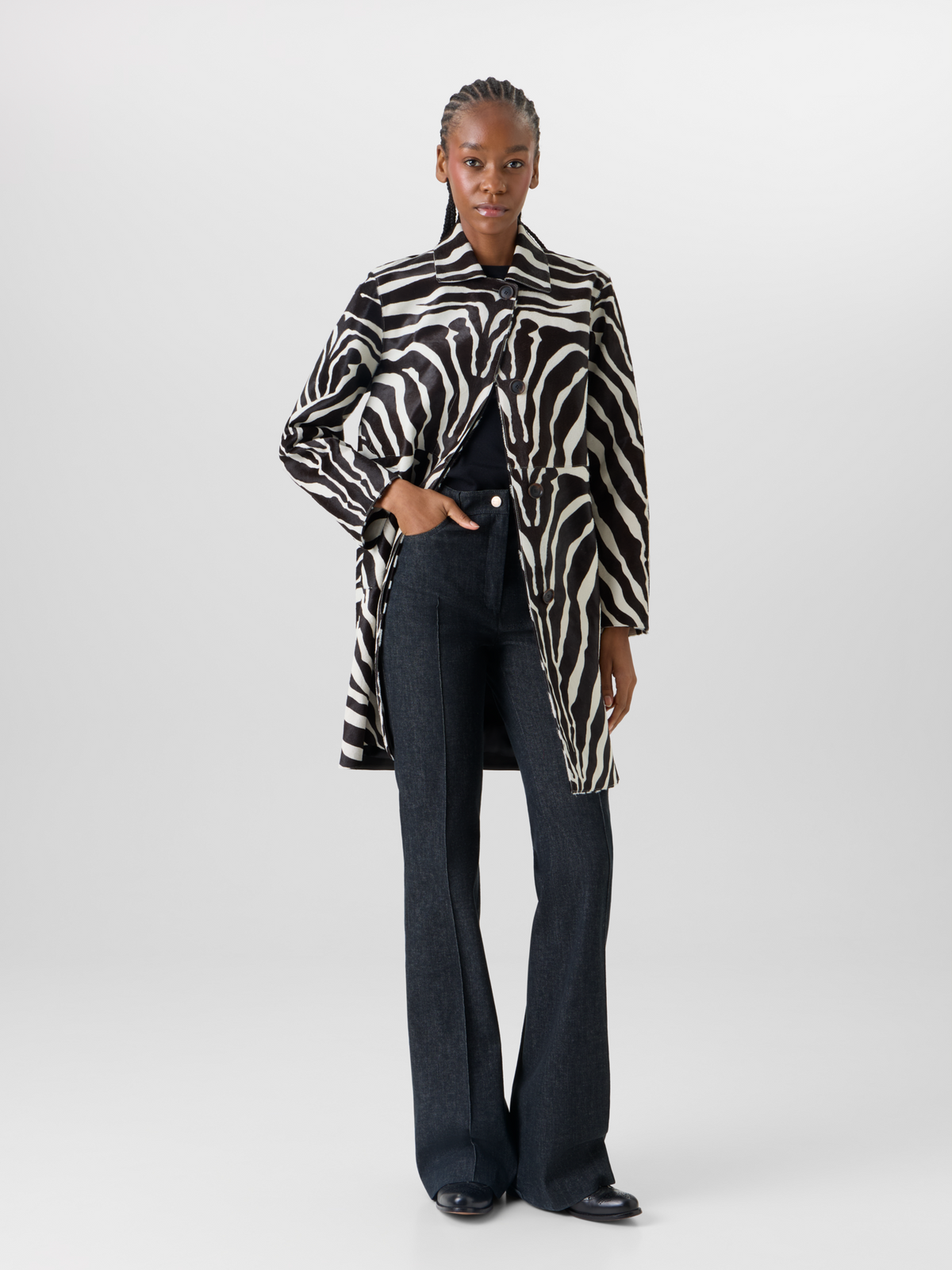 Designer Laron Kurzmantel aus Kalbsleder - Bunt #editorial