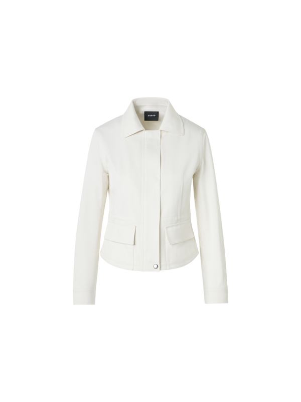 Designer Hugh Cargojacke aus Baumwolldenim - Ecru