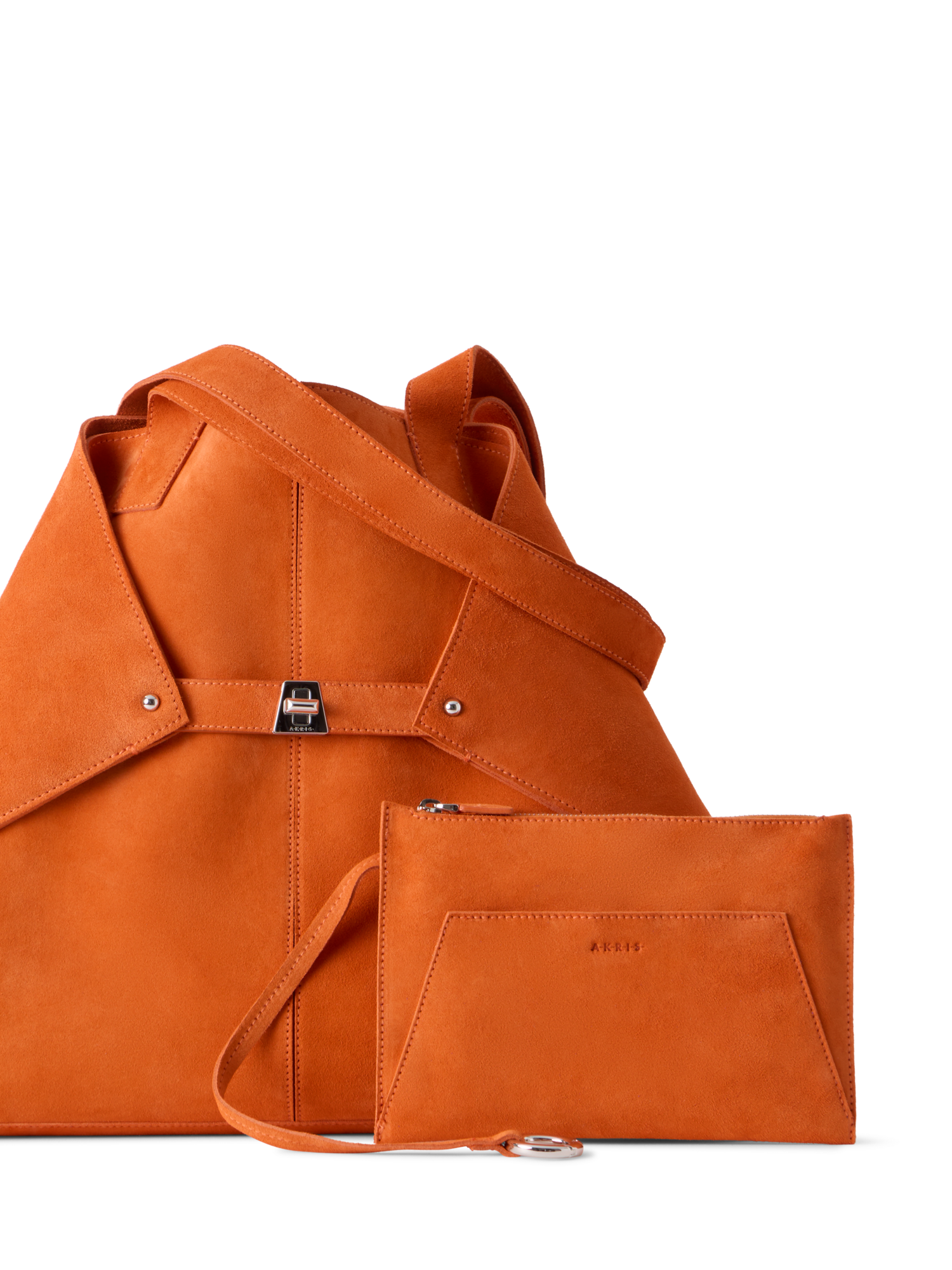Designer Ai Medium Shoulder Tote Bag - Orange