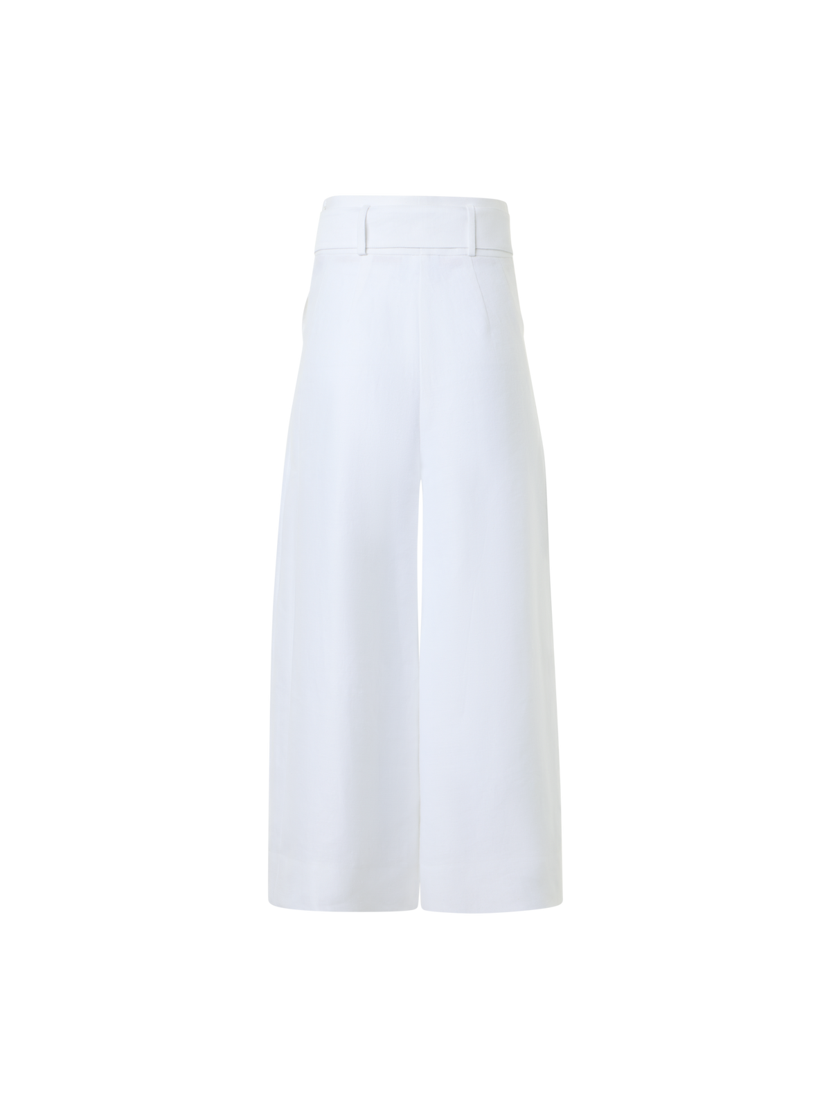 Designer Fiorella plissierte Culotte aus reinem Leinen - Weiss