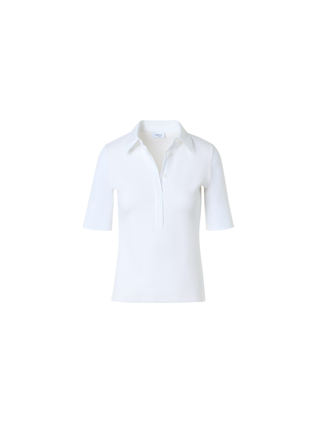 Designer Polo aus Baumwolljersey mit Popeline-Details - Weiss