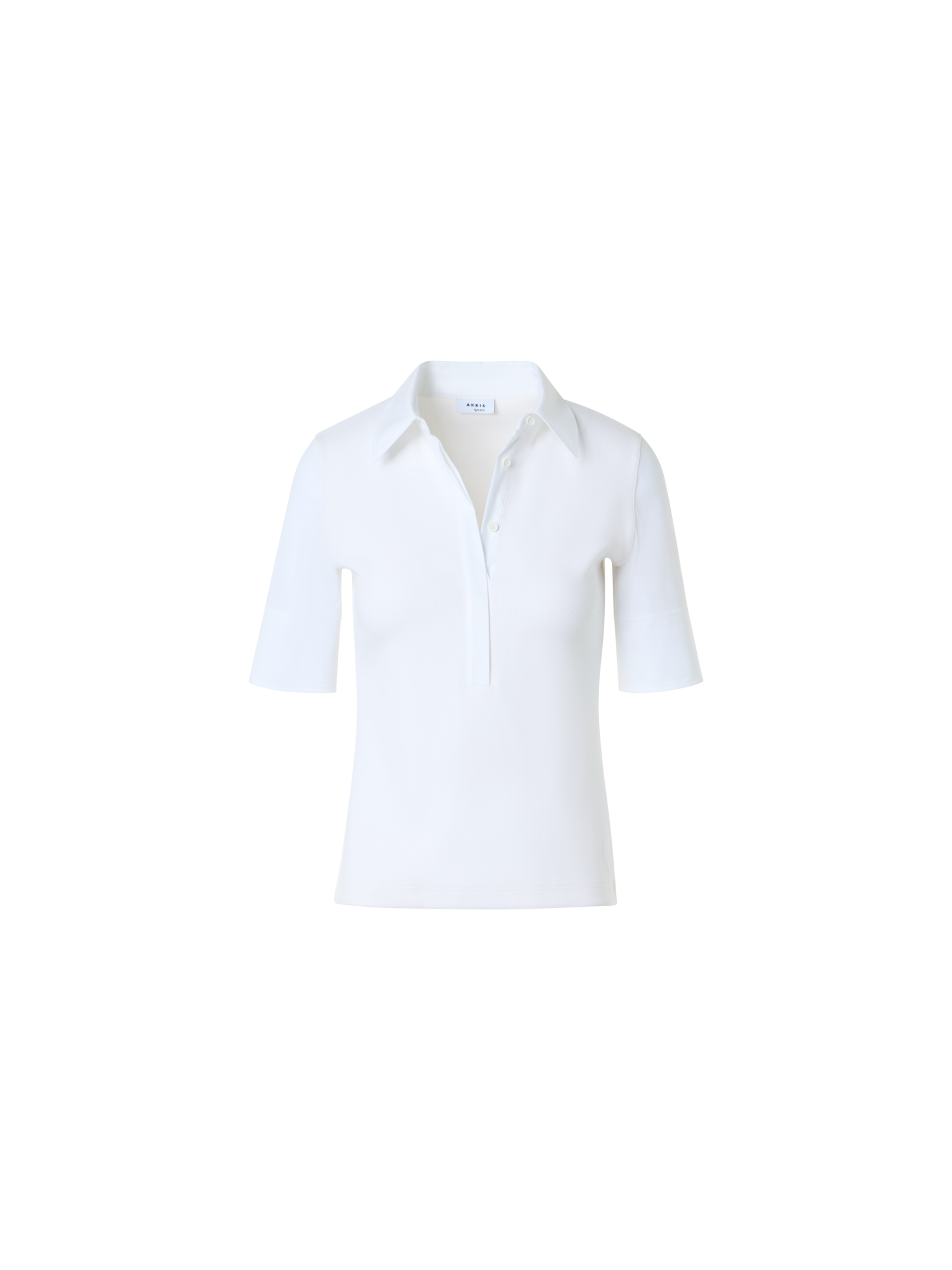 Designer Polo aus Baumwolljersey mit Popeline-Details - Weiss