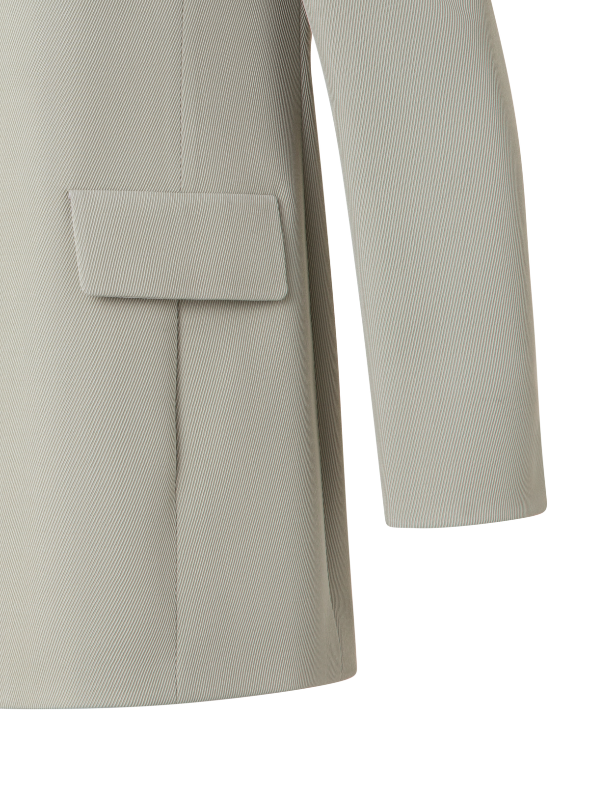 Designer Langer Boyfriend-Blazer aus Woll-Tricotine - Grün