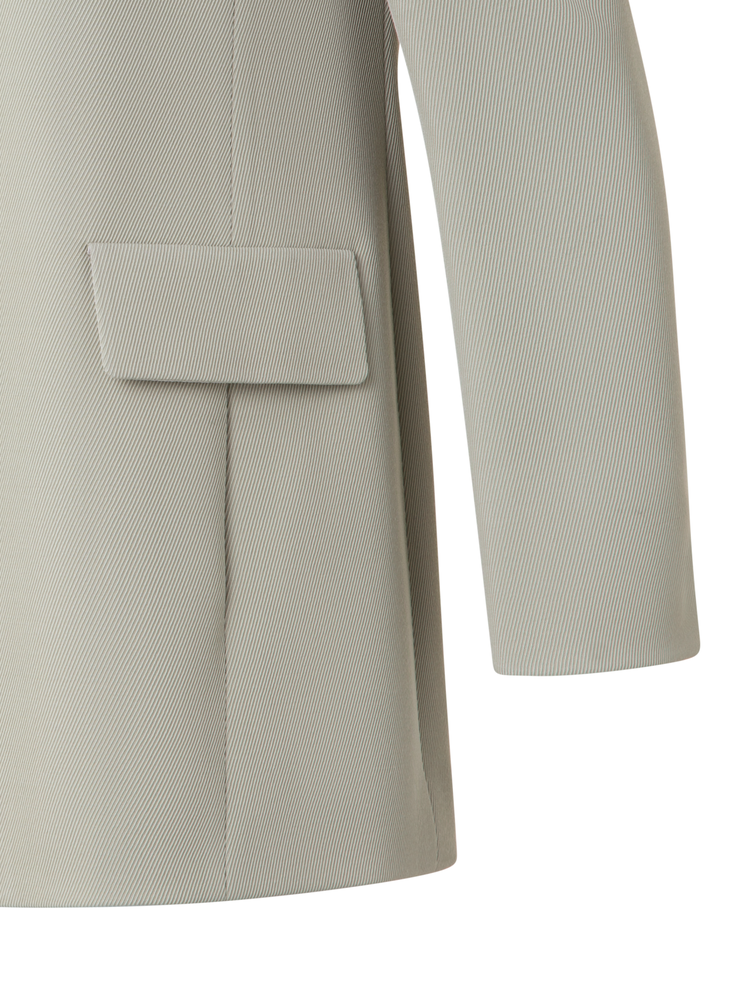 Designer Langer Boyfriend-Blazer aus Woll-Tricotine - Grün