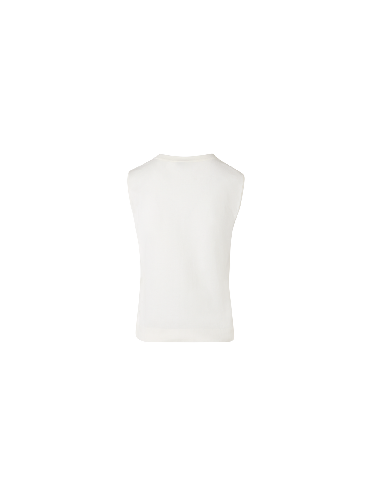 Designer Ärmelloses Stricktop aus Sea-Island-Baumwolle - Ecru