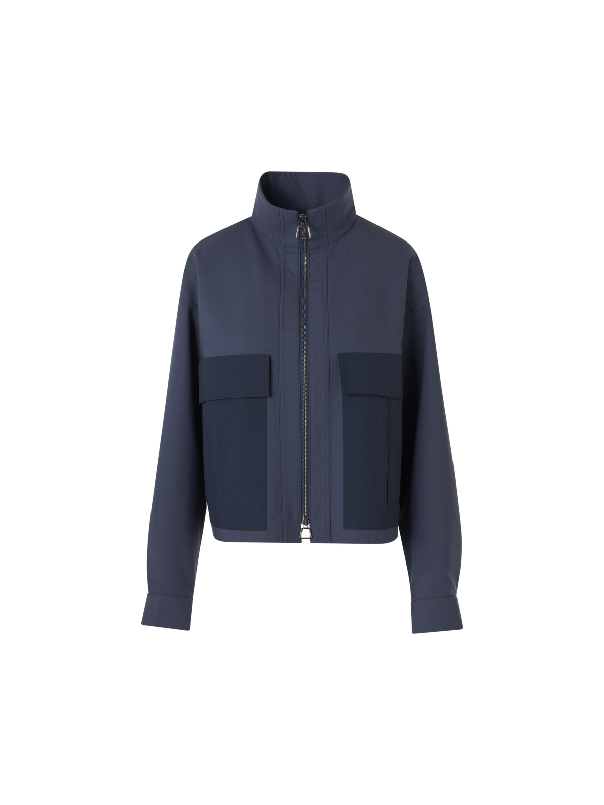 Designer Kamil Kurzjacke aus Baumwoll-Doubleface - Blau