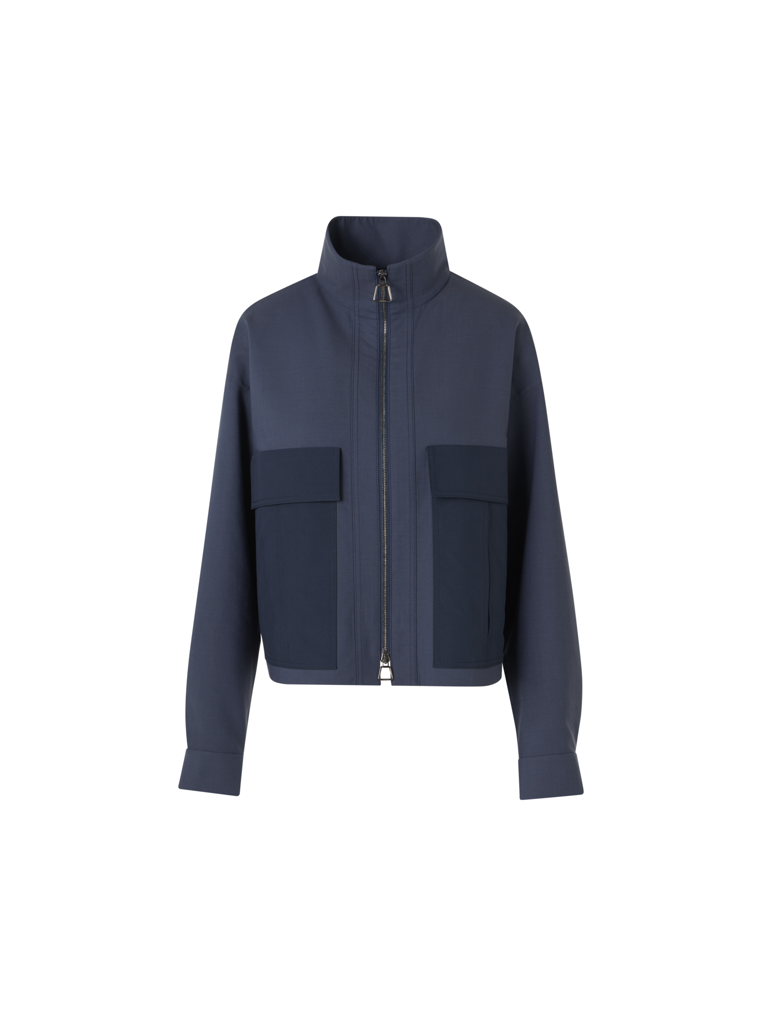 Designer Kamil Kurzjacke aus Baumwoll-Doubleface - Blau