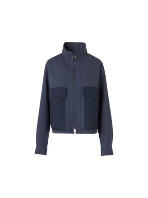 Designer Kamil Kurzjacke aus Baumwoll-Doubleface - Blau