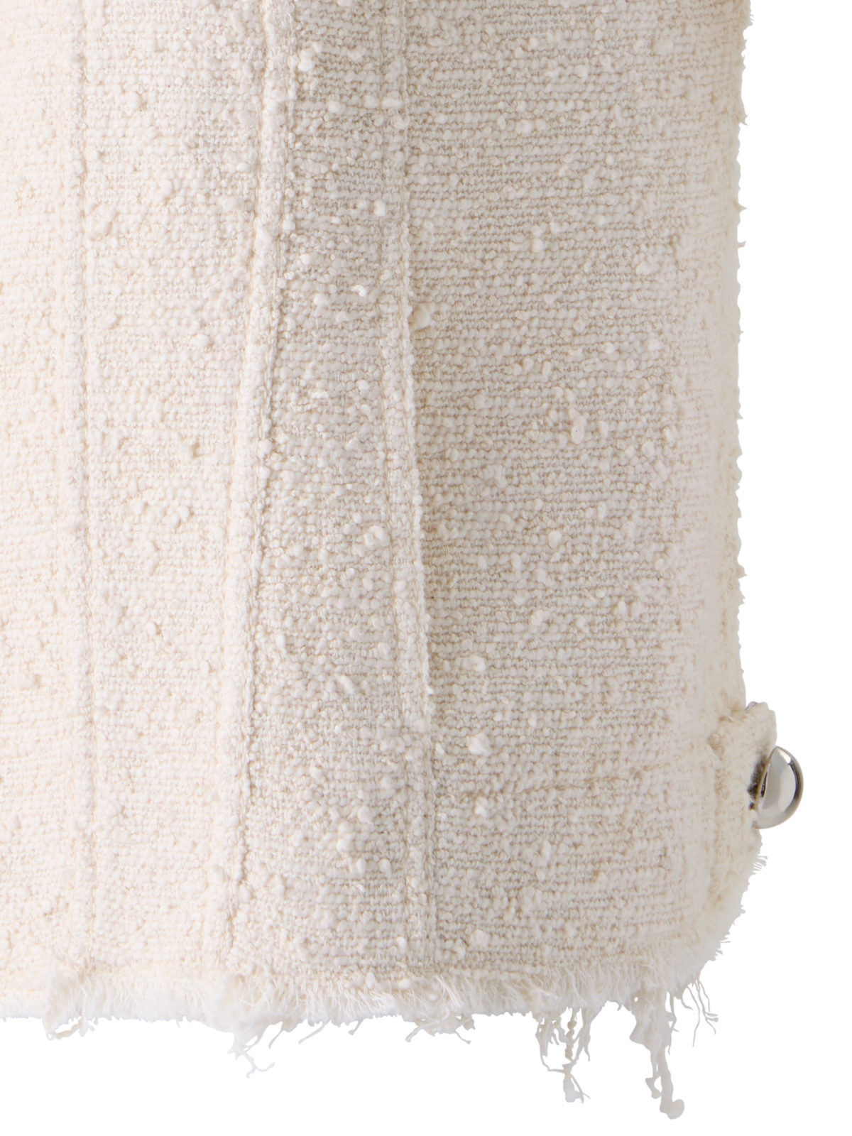 Designer Oversize-Weste aus Sommer-Bouclé-Baumwolle - Ecru