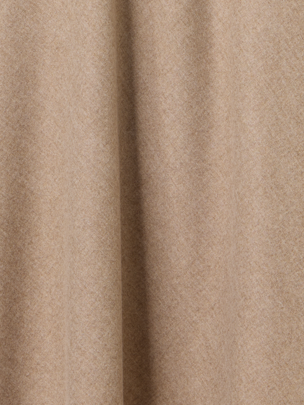 Designer Ausgestelltes Midikleid aus Wollflanell - Beige