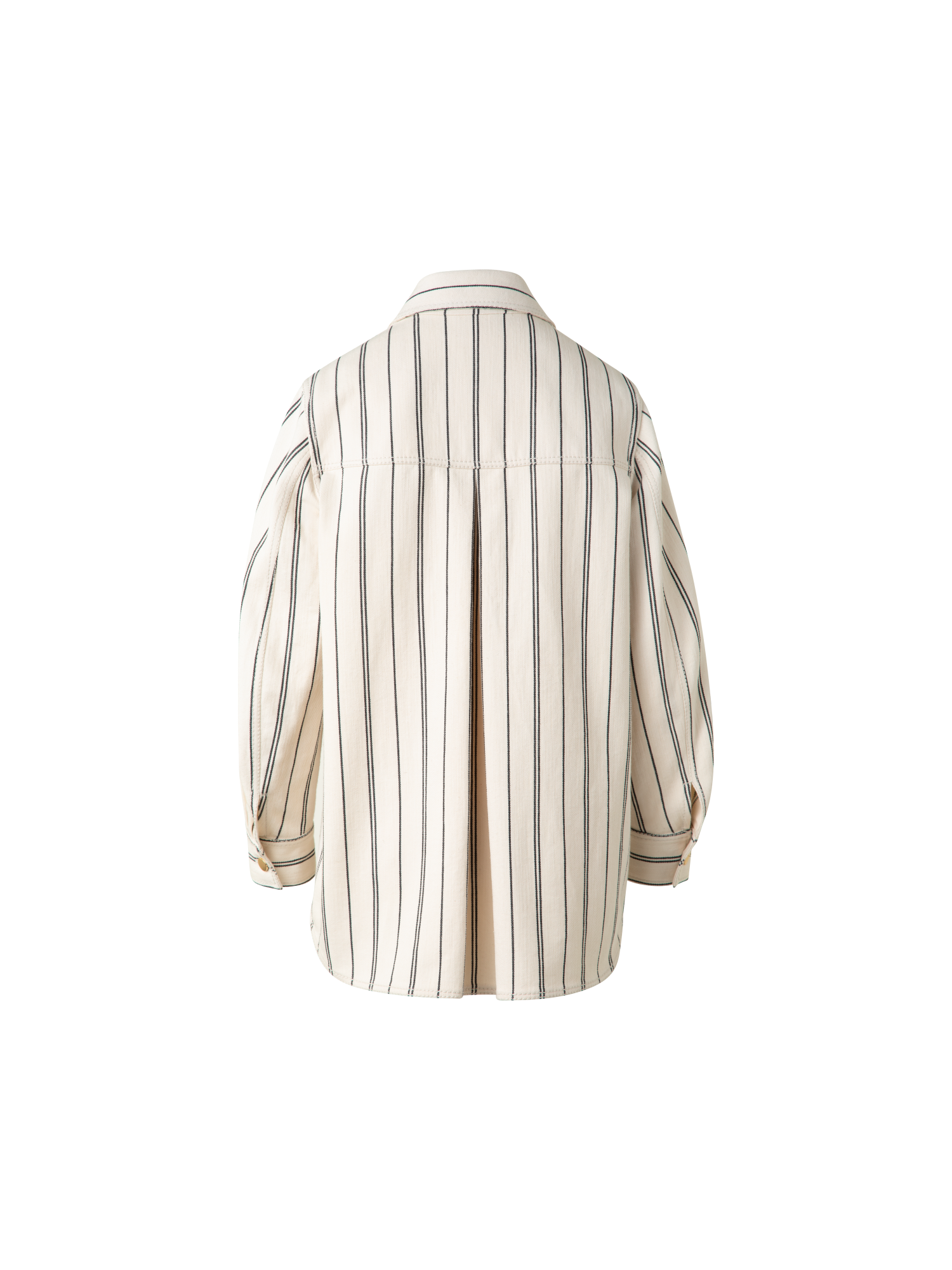 Designer Gestreifte Boyfriend-Denim-Jacke - Bunt - Ecru - Weiss