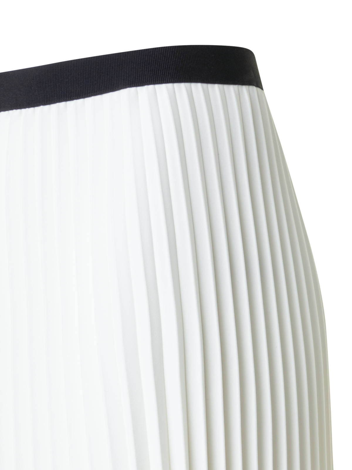 Designer Plissee Midirock - Ecru - Weiss