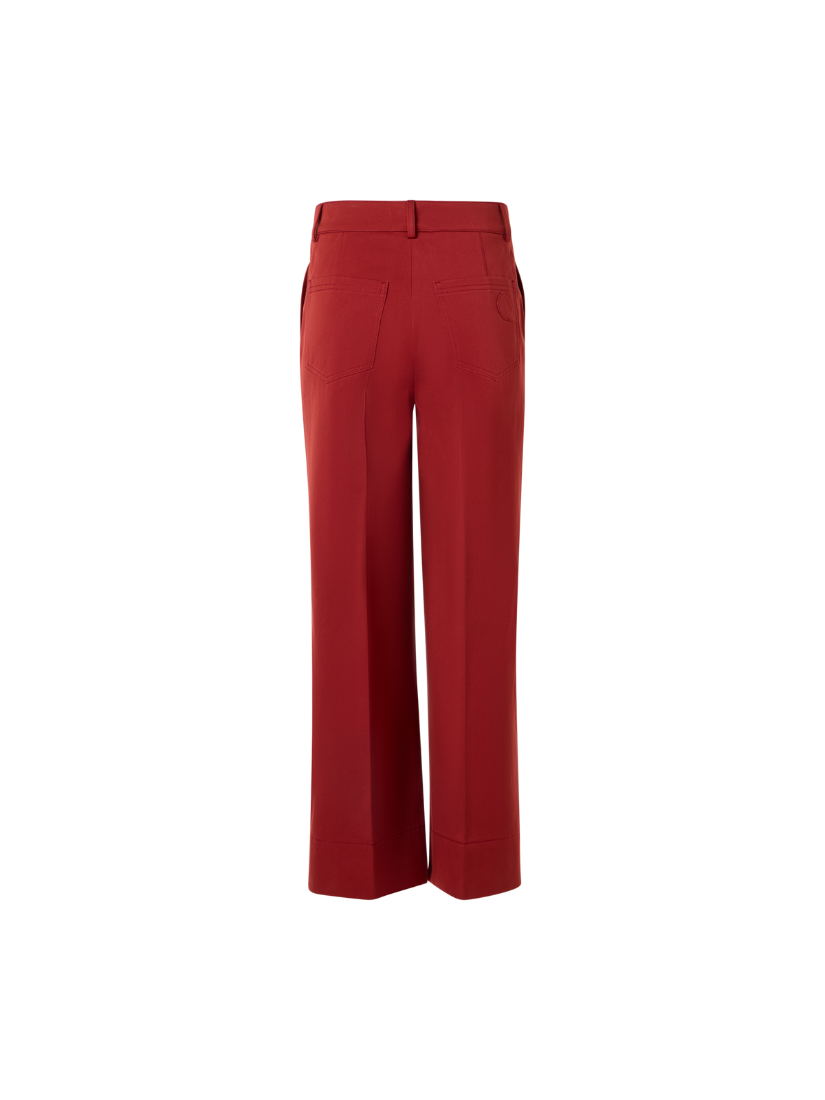 Designer Chiara Wide-Leg Hose aus Baumwollgabardine - Rot