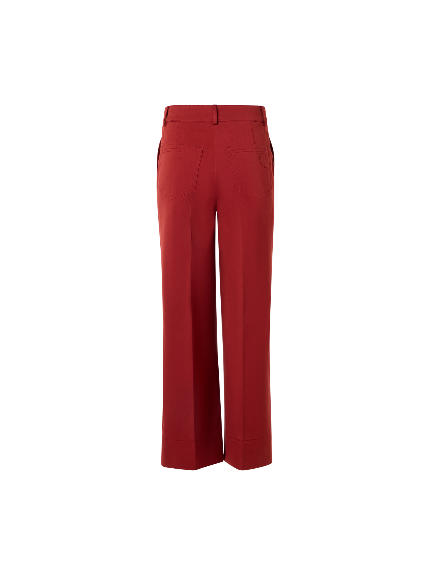 Designer Chiara Wide-Leg Hose aus Baumwollgabardine - Rot
