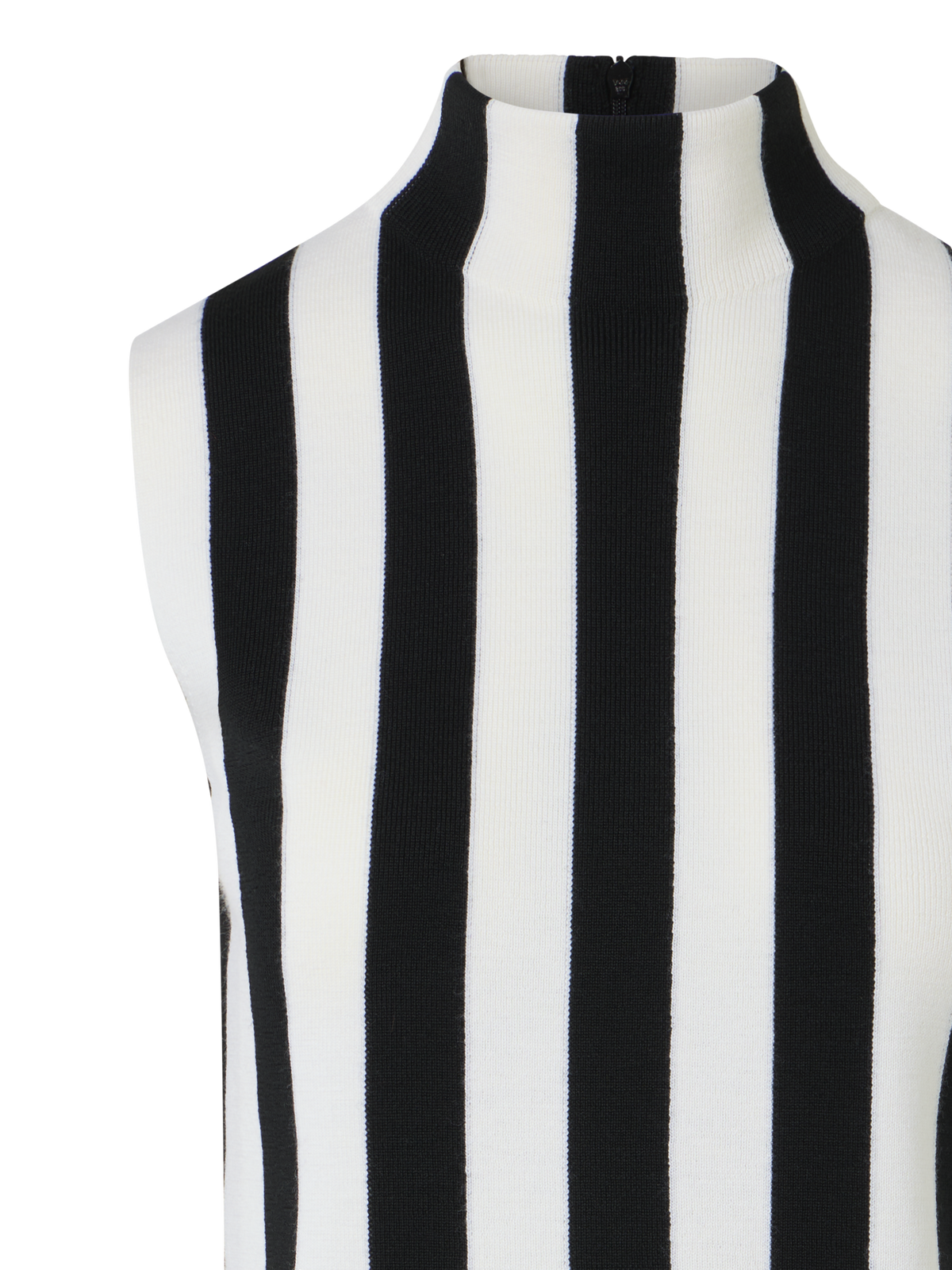 Designer Gestreiftes Vollnadel-Merino-Strickoberteil - Bunt