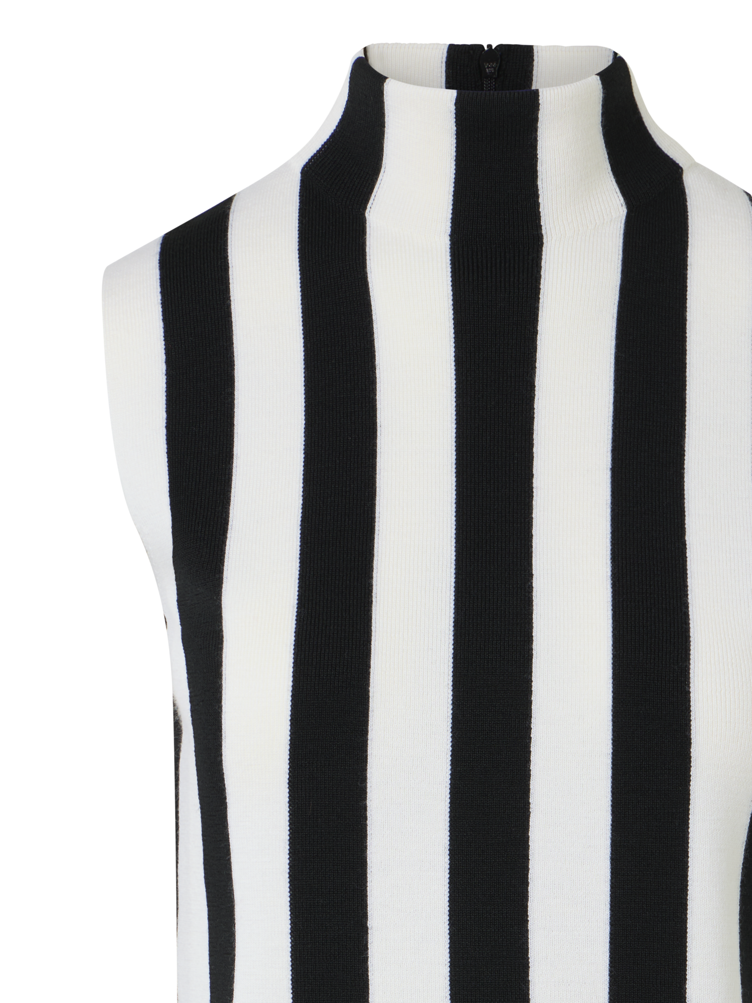 Designer Gestreiftes Vollnadel-Merino-Strickoberteil - Bunt