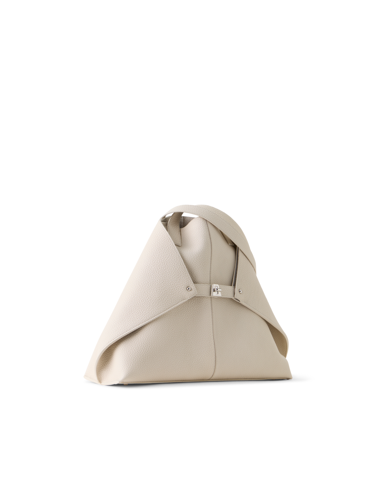 Designer Ai Medium Shoulder Tote - Beige