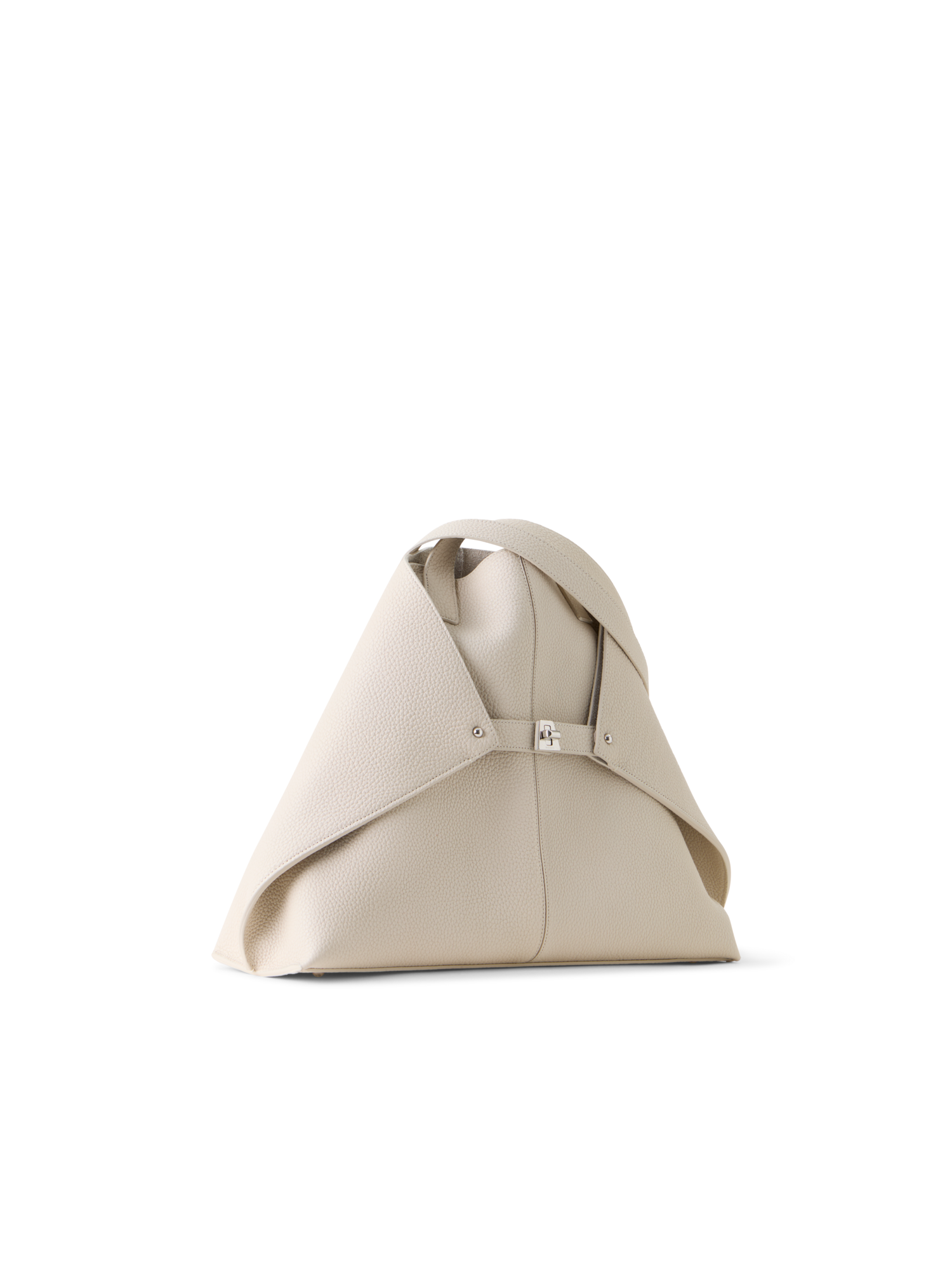 Designer Ai Medium Shoulder Tote - Beige