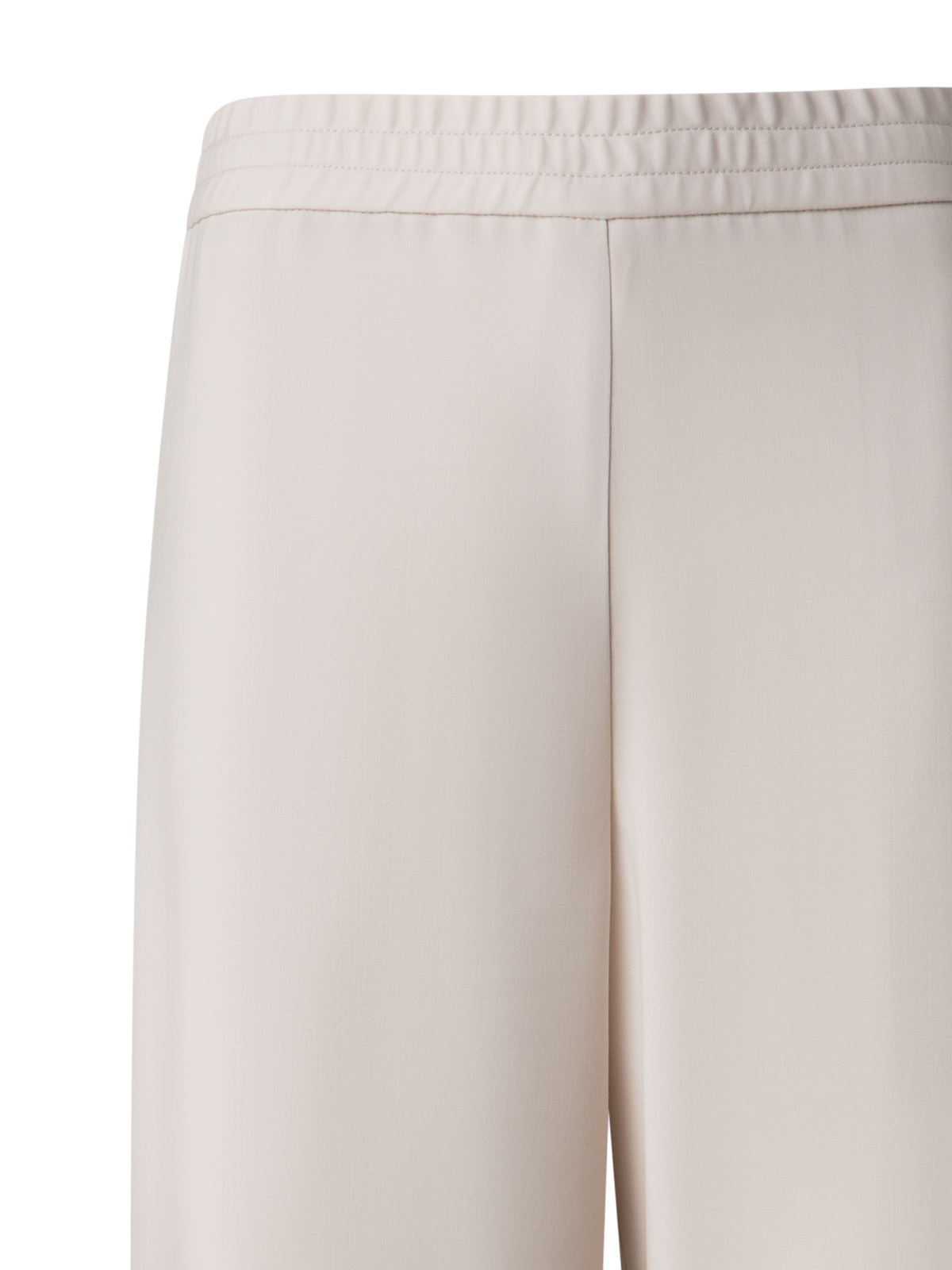 Designer Relaxed Gerade Hose aus Cool Wool - Beige