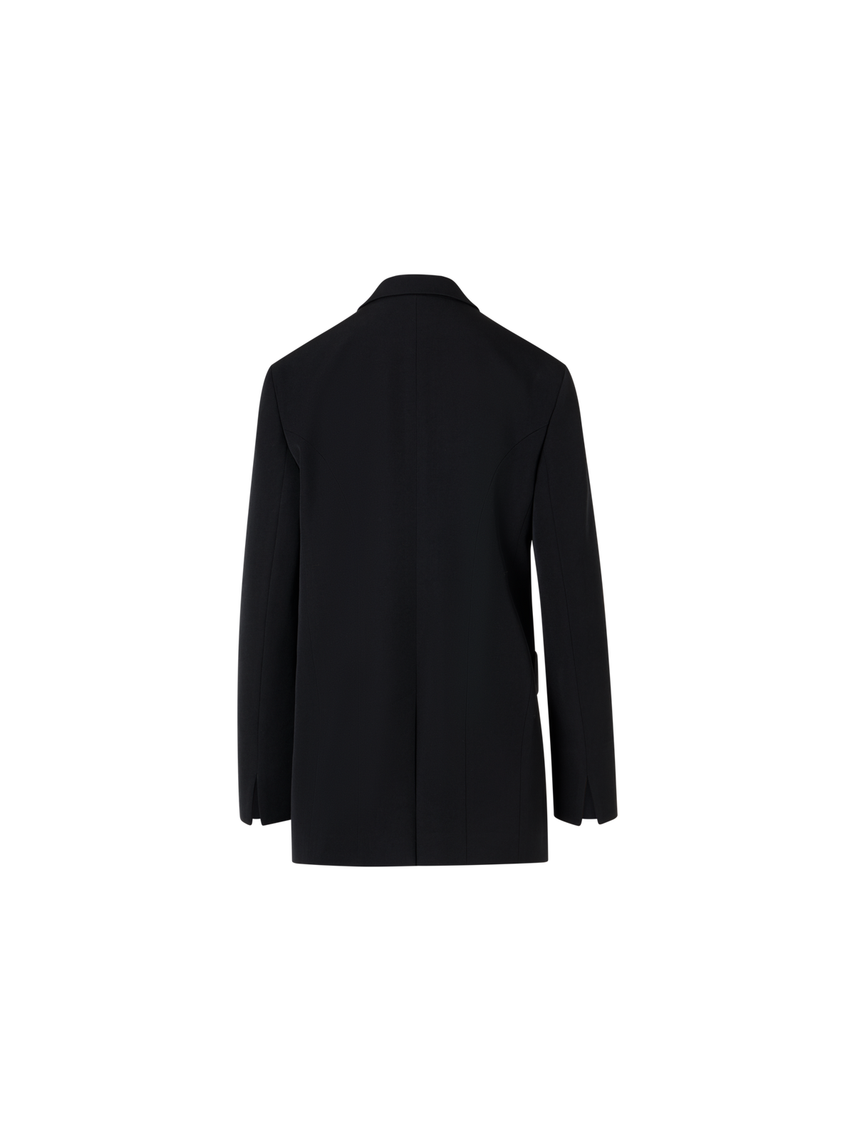 Designer Gerade Jacke aus Wollgabardine - Schwarz