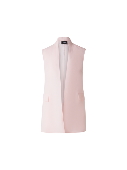 Designer Durchsichtiges Organza-Gilet aus Seide - Rosa