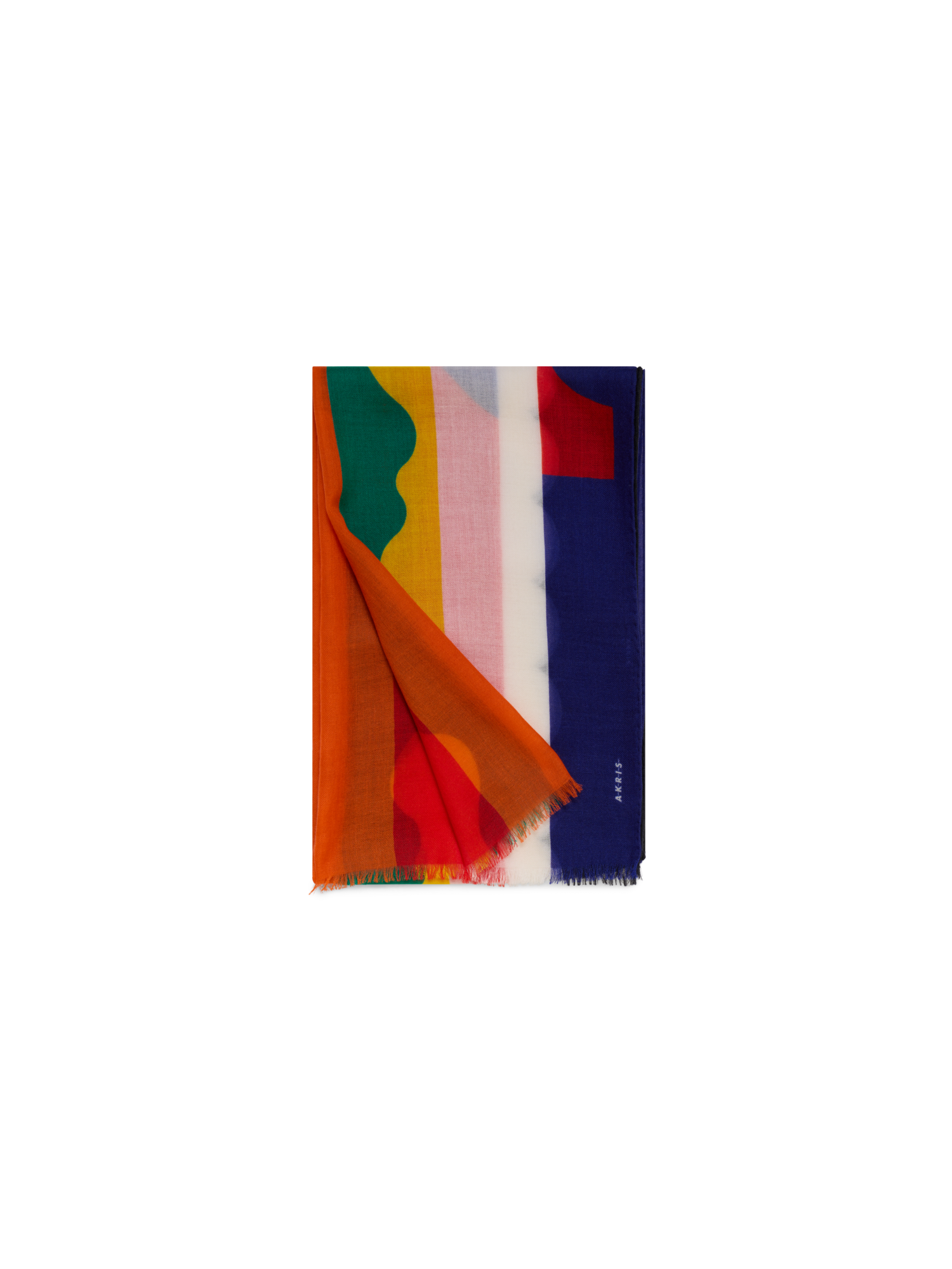 Designer Kaschmirschal mit Paravent-Druck - Bunt