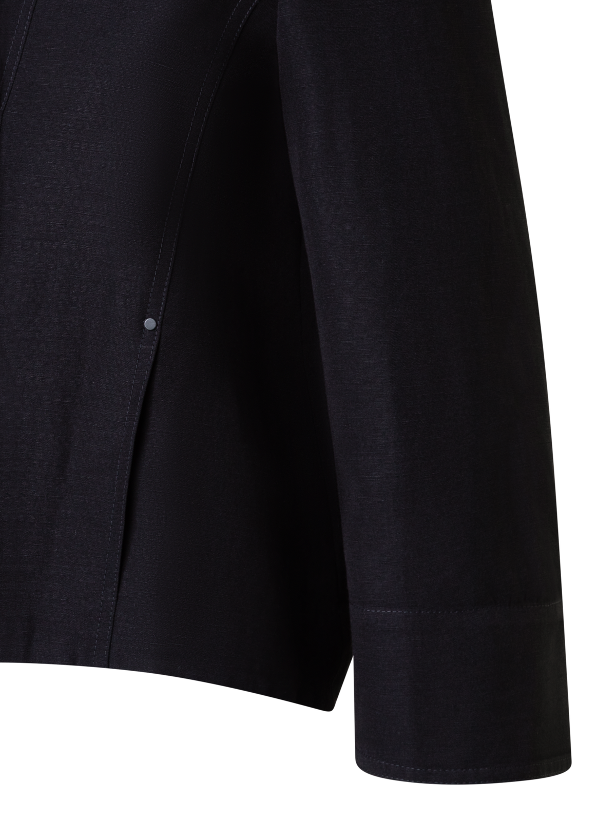 Designer Jacke mit Schalkragen aus Leinenmischung - Schwarz