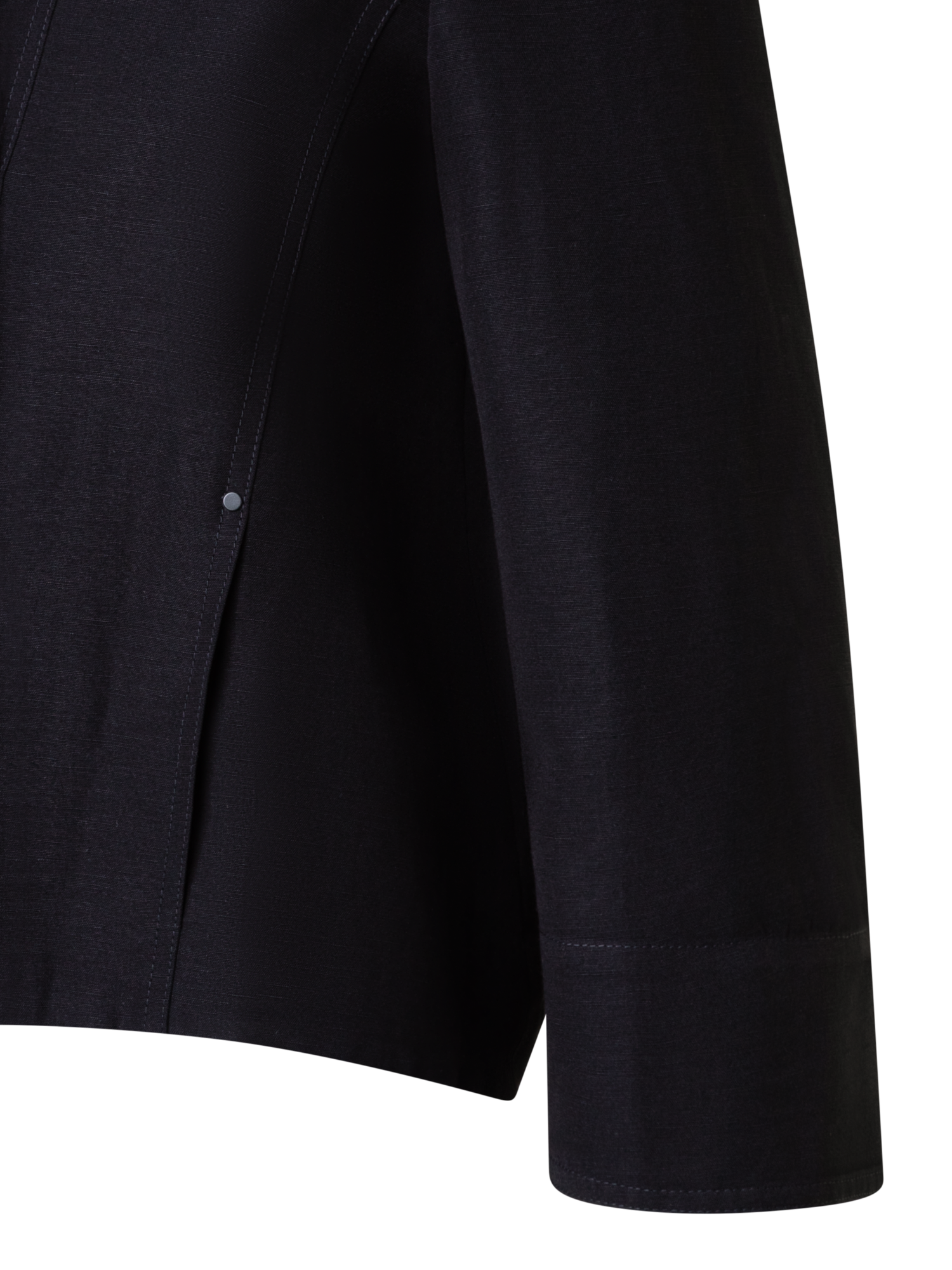 Designer Jacke mit Schalkragen aus Leinenmischung - Schwarz