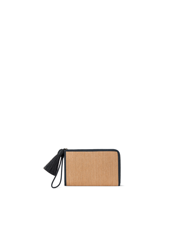 Designer Alexa Tassle Pouch - Dunkelblau - Blau - Bunt - Beige