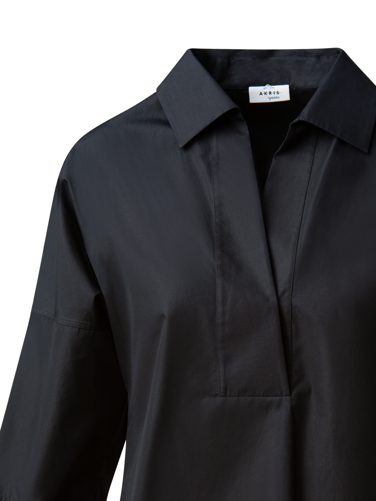 Designer Oversize Bluse aus Baumwolle - Schwarz