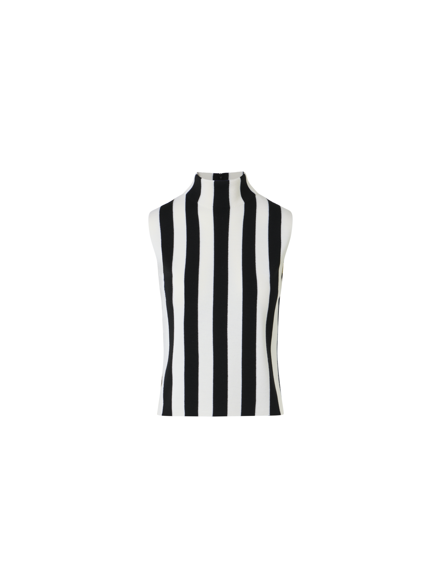 Designer Gestreiftes Vollnadel-Merino-Strickoberteil - Bunt