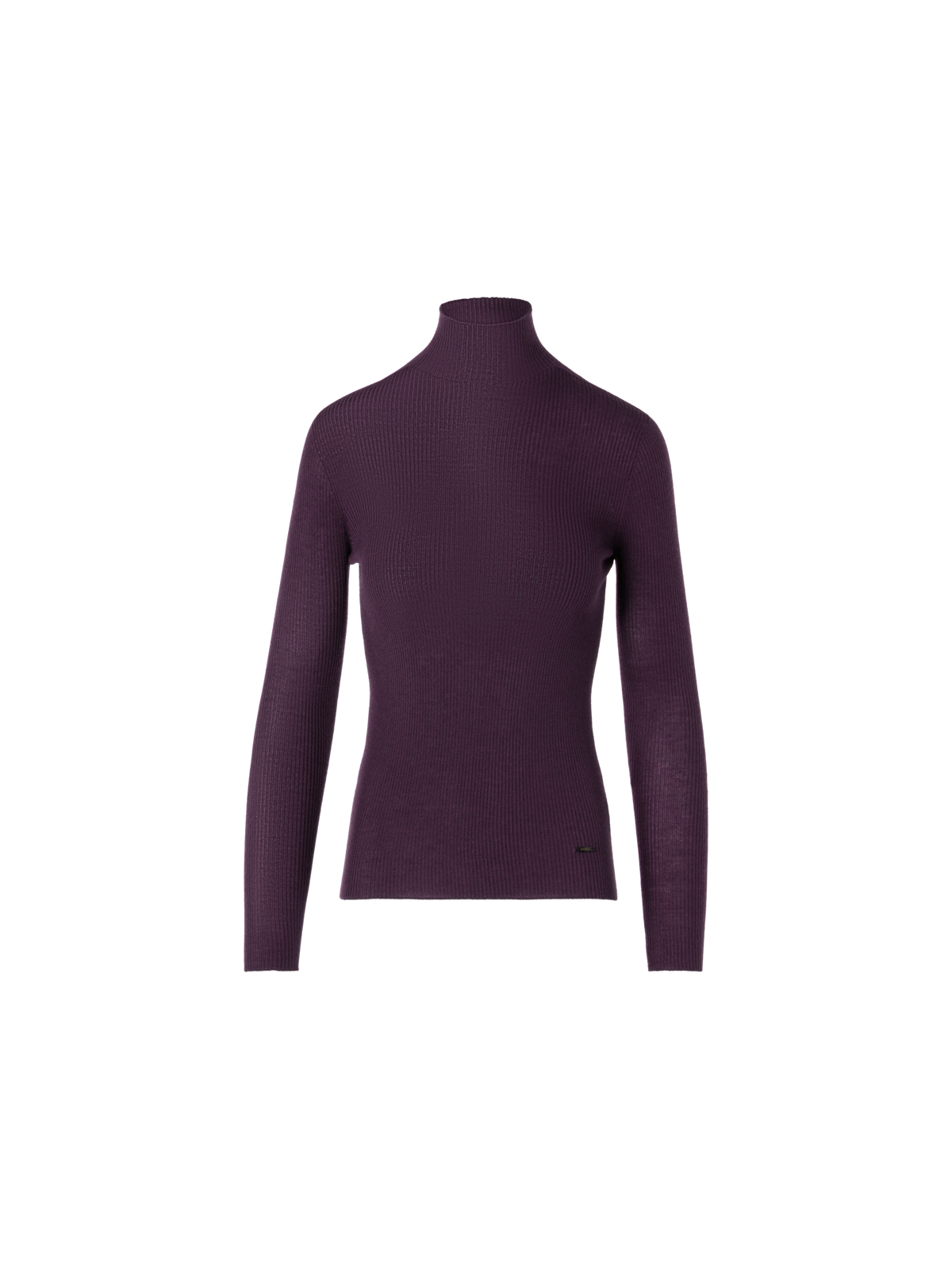 Designer Feinripp-Pullover aus Kaschmirseide mit Stehkragen - Rot