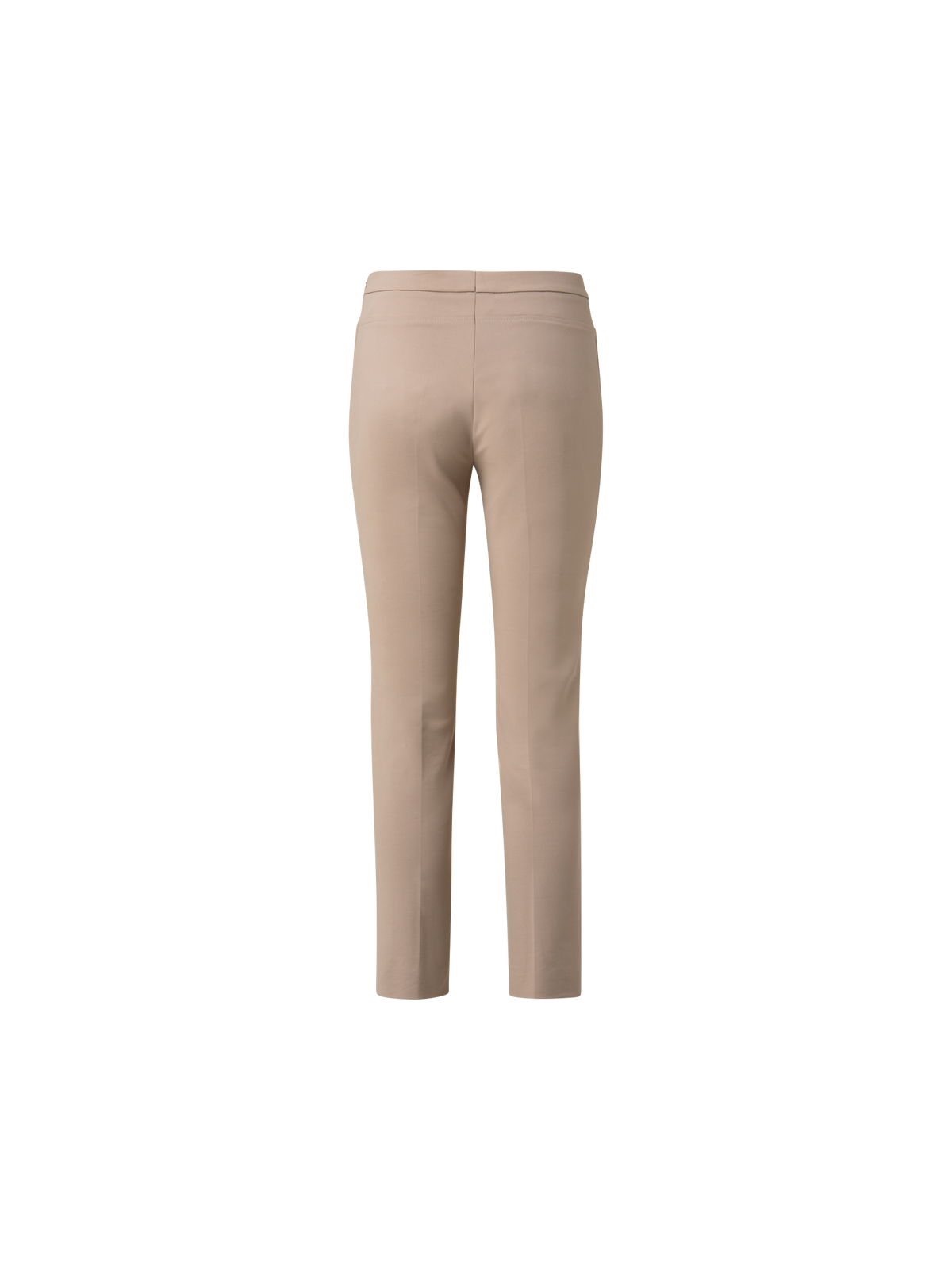 Designer Cropped Slim Hose aus Baumwoll-Techno-Stretch - Beige
