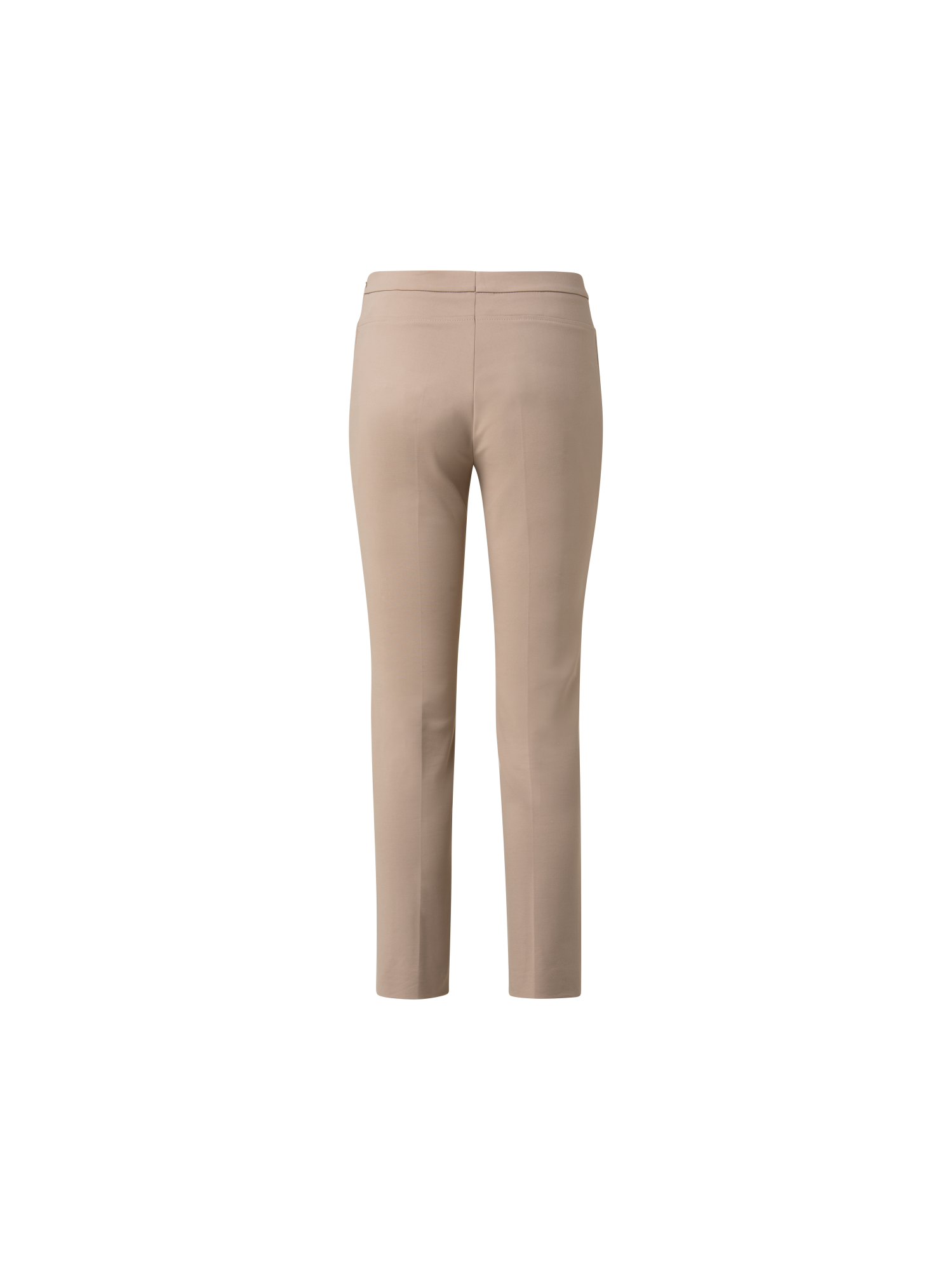 Designer Cropped Slim Hose aus Baumwoll-Techno-Stretch - Beige