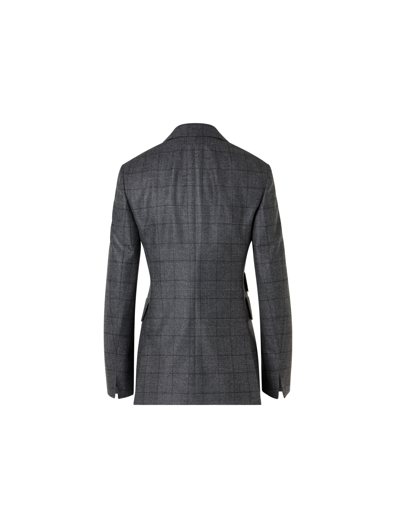 Designer Gerade Flanelljacke mit Glencheck - Grau - Bunt - Schwarz