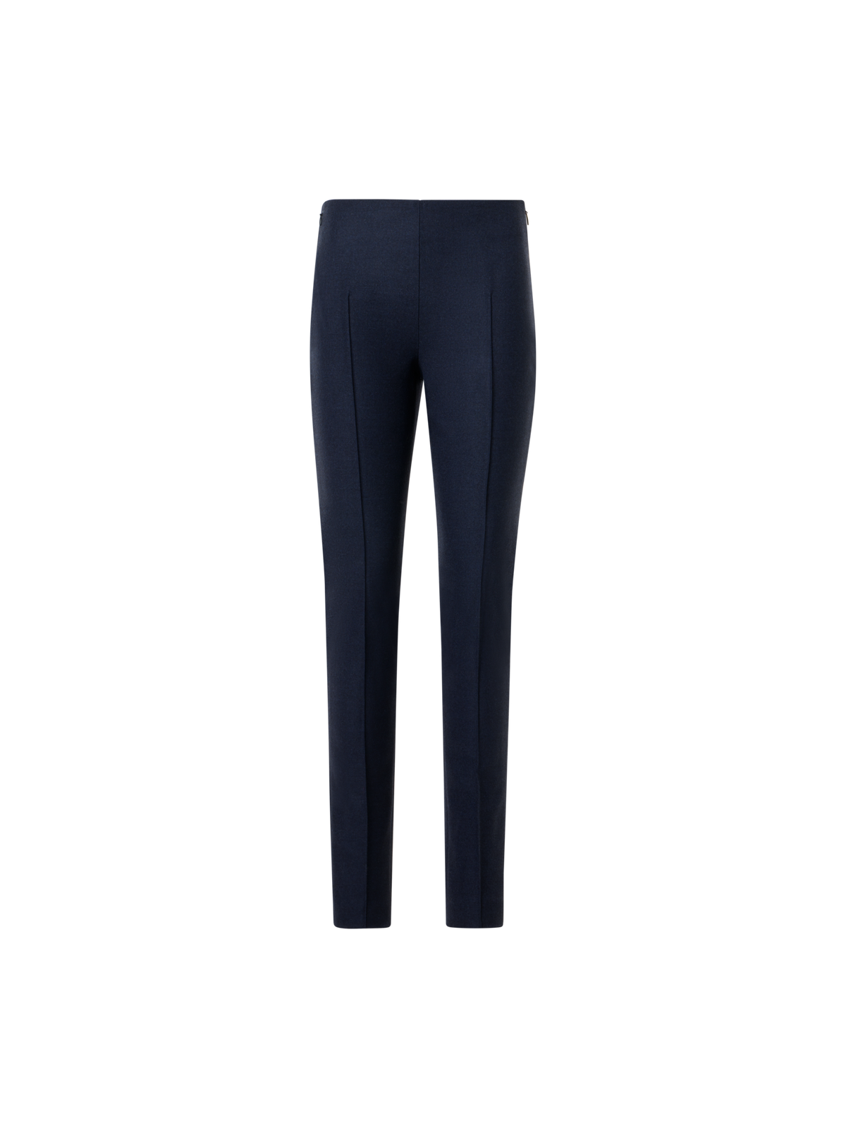 Designer Schmale Hose aus Woll-Stretch-Flanell - Schwarz