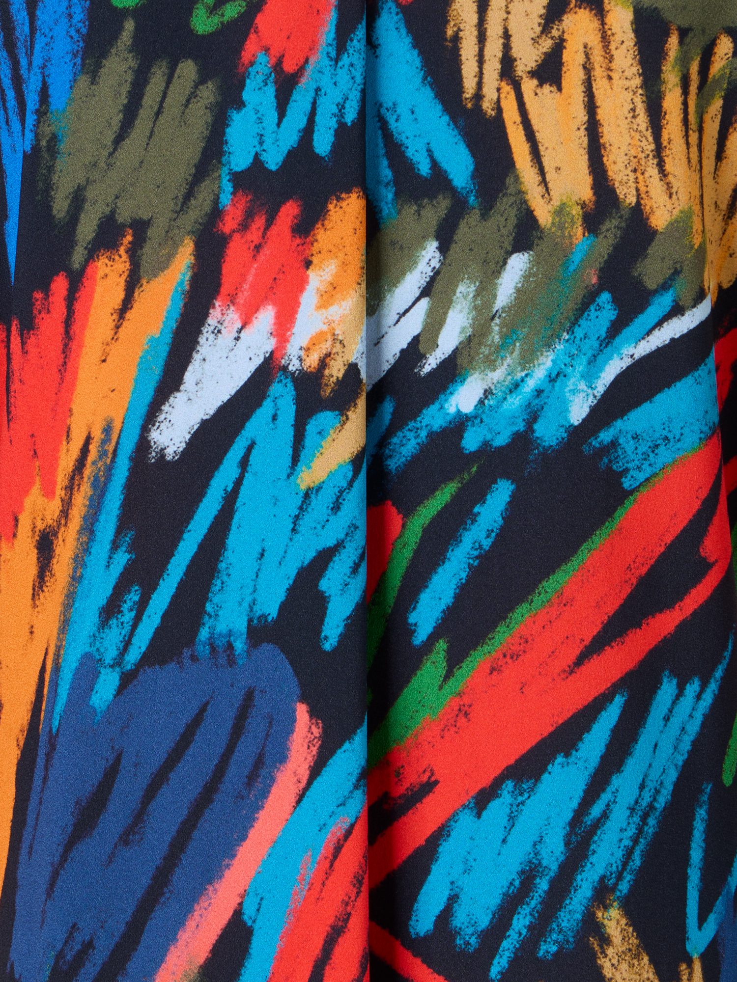 Designer Georgette-Bluse mit Scribble-Druck - Bunt